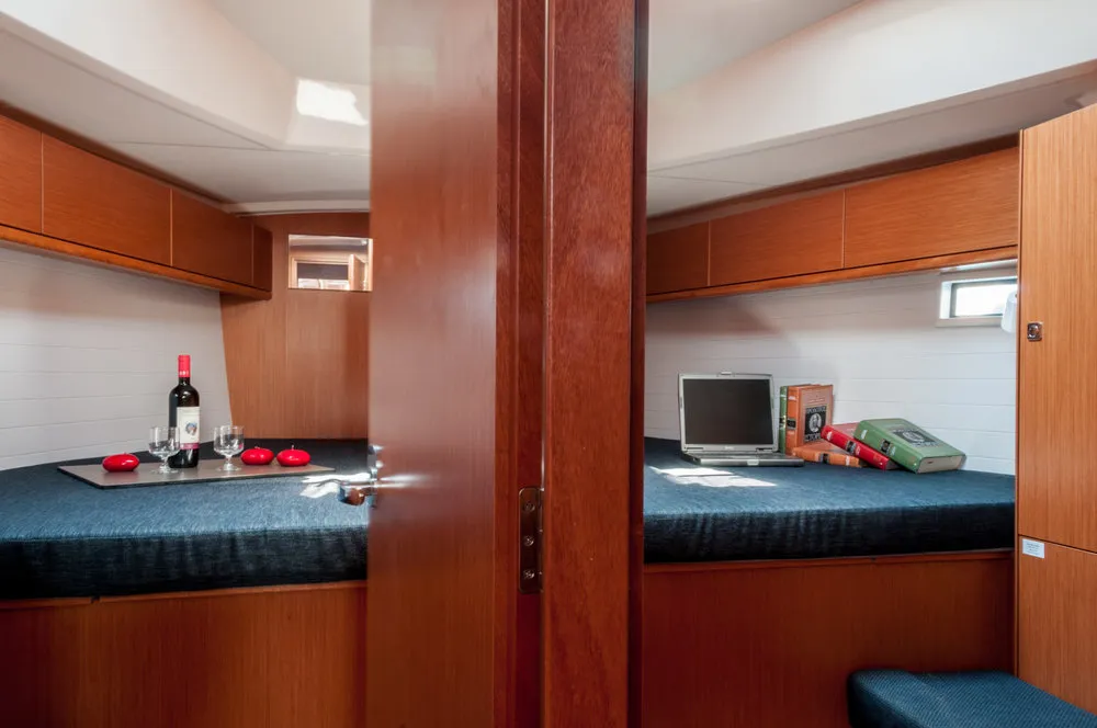 Cabin on Ioli, a Bavaria Cruiser 46 sailboat at Athens, Greece