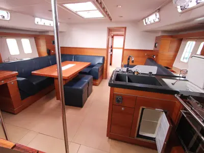 Galley of MAE, a Hanse 545 sailboat at Izola / Isola, Slovenia