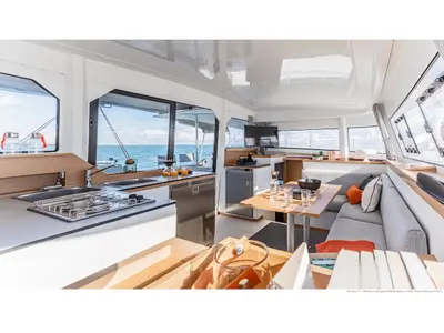 Galley of Dioscuri, a Excess 11 - 4 + 1 + 1 cab. catamaran at Split, Croatia