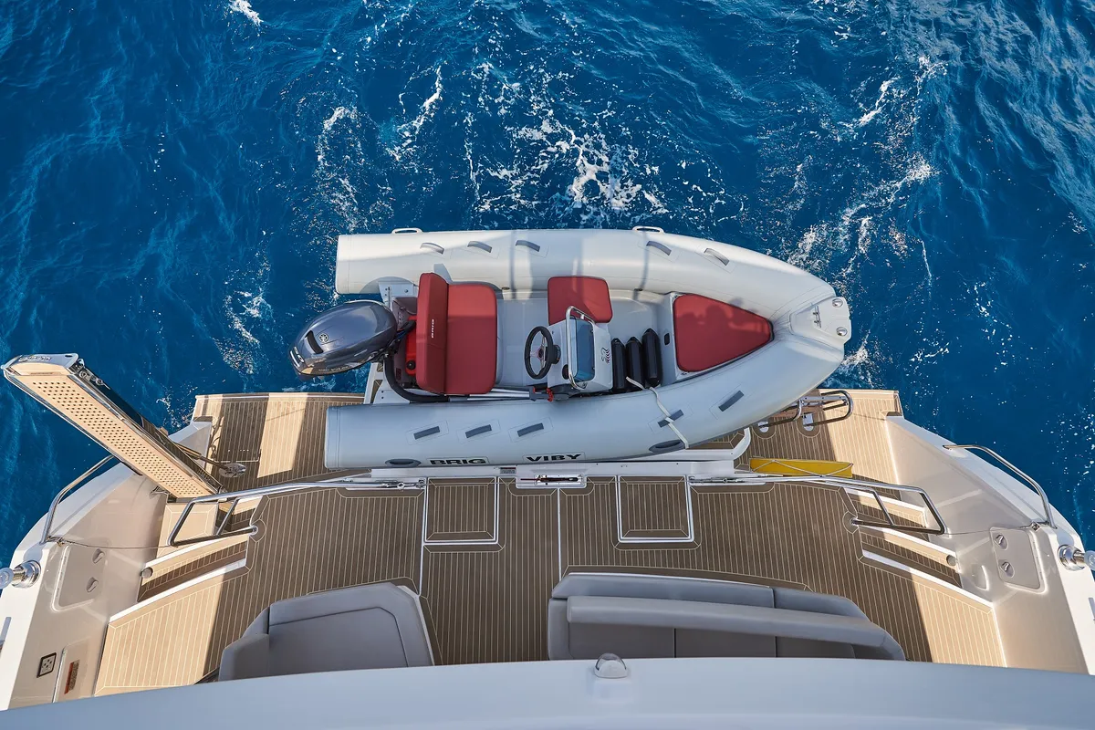 Deck of Good Vibes, a Leopard 53 - OW catamaran at Seget Donji, Croatia