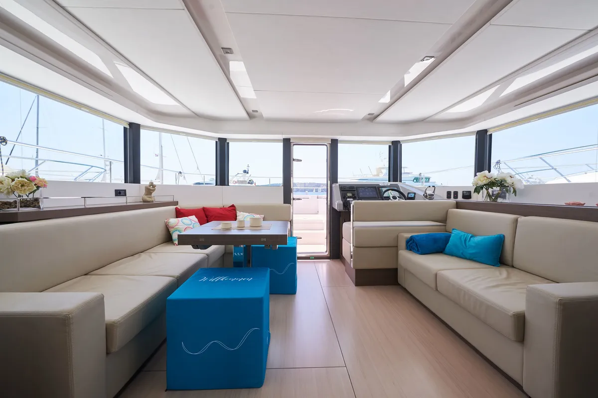 Salon of Good Vibes, a Leopard 53 - OW catamaran at Seget Donji, Croatia
