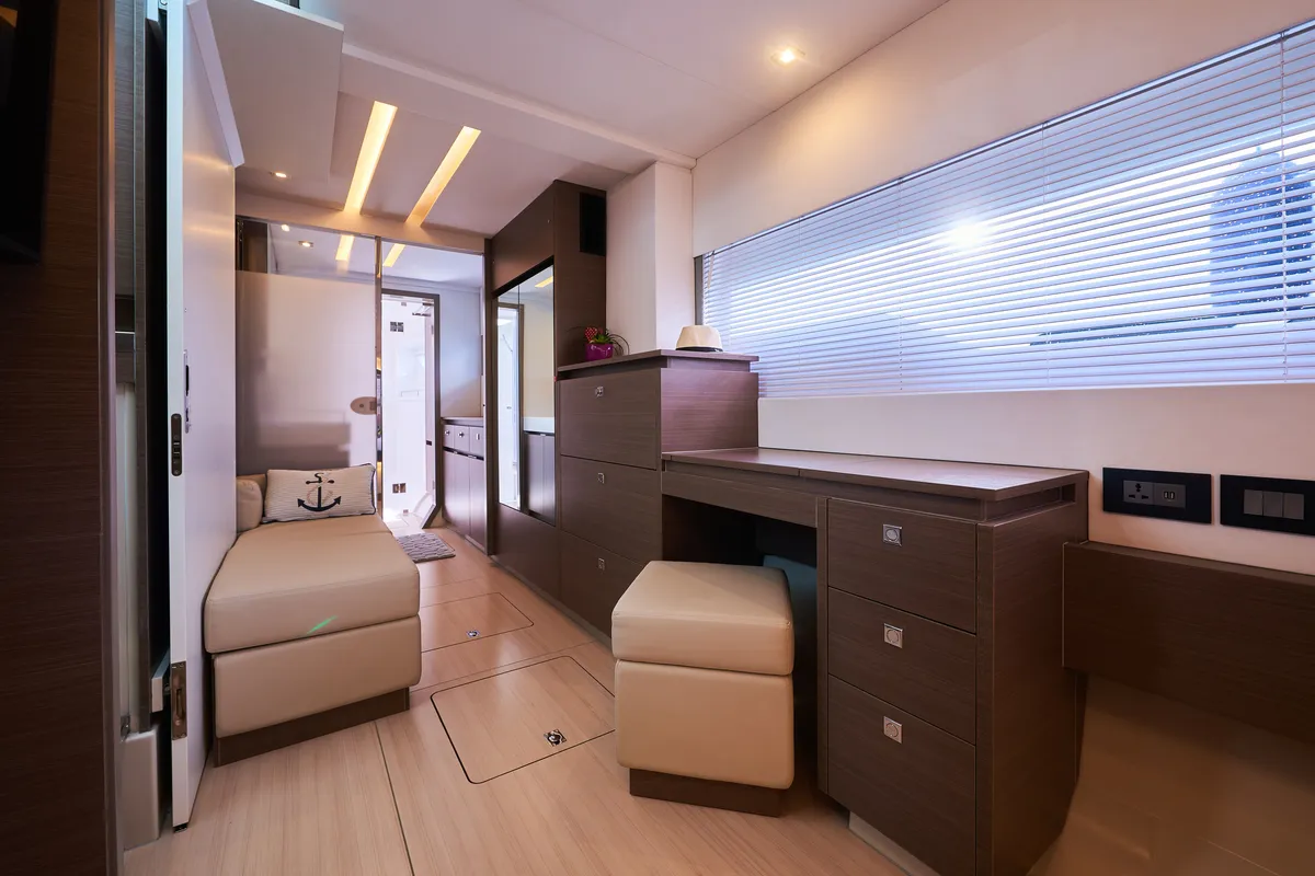 Cabin on Good Vibes, a Leopard 53 - OW catamaran at Seget Donji, Croatia