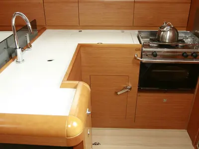 Galley of Jason, a Jeanneau Sun Odyssey 439 sailboat at Grad Pula, Croatia