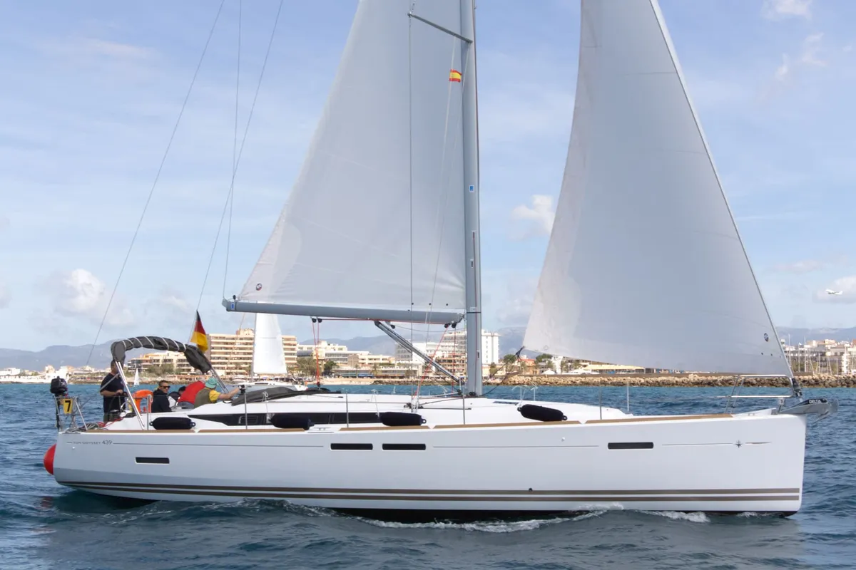 Exterior view of Jason, a Jeanneau Sun Odyssey 439 sailboat at Pula, Croatia