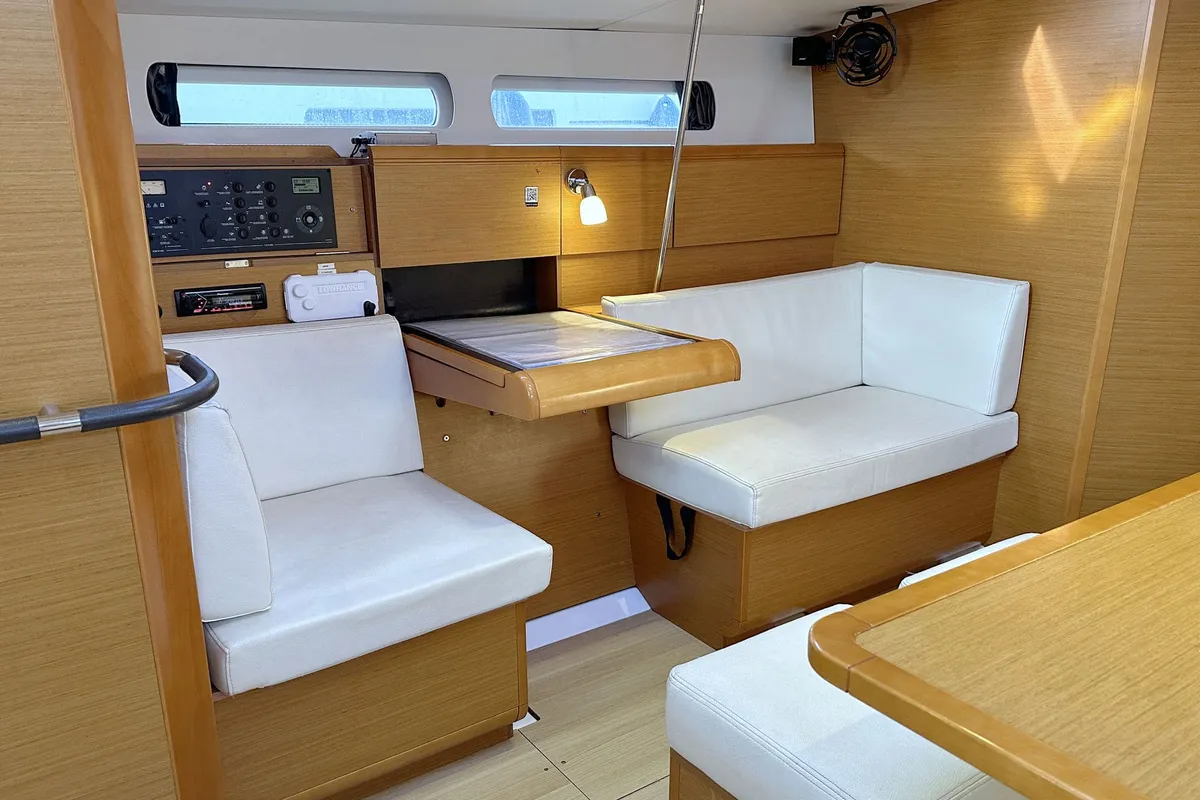 Salon of Jason, a Jeanneau Sun Odyssey 439 sailboat at Pula, Croatia