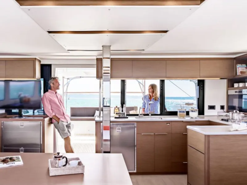 Galley of Sunsail 46 Cat Classic, a Lagoon 46 catamaran at Općina Marina, Croatia