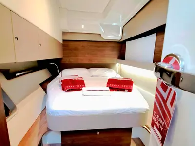 Cabin on La Boheme, a Bali Catspace catamaran at Sant Antoni de Portmany, Spain