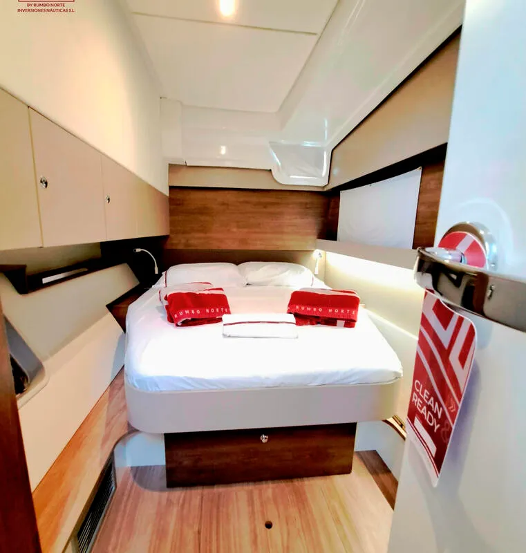 Cabin on La Boheme, a Bali Catspace catamaran at Sant Antoni de Portmany, Spain