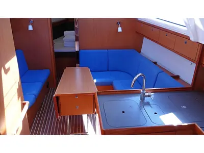 Galley of Eirene, a Bavaria Cruiser 37 sailboat at Zadar, Croatia