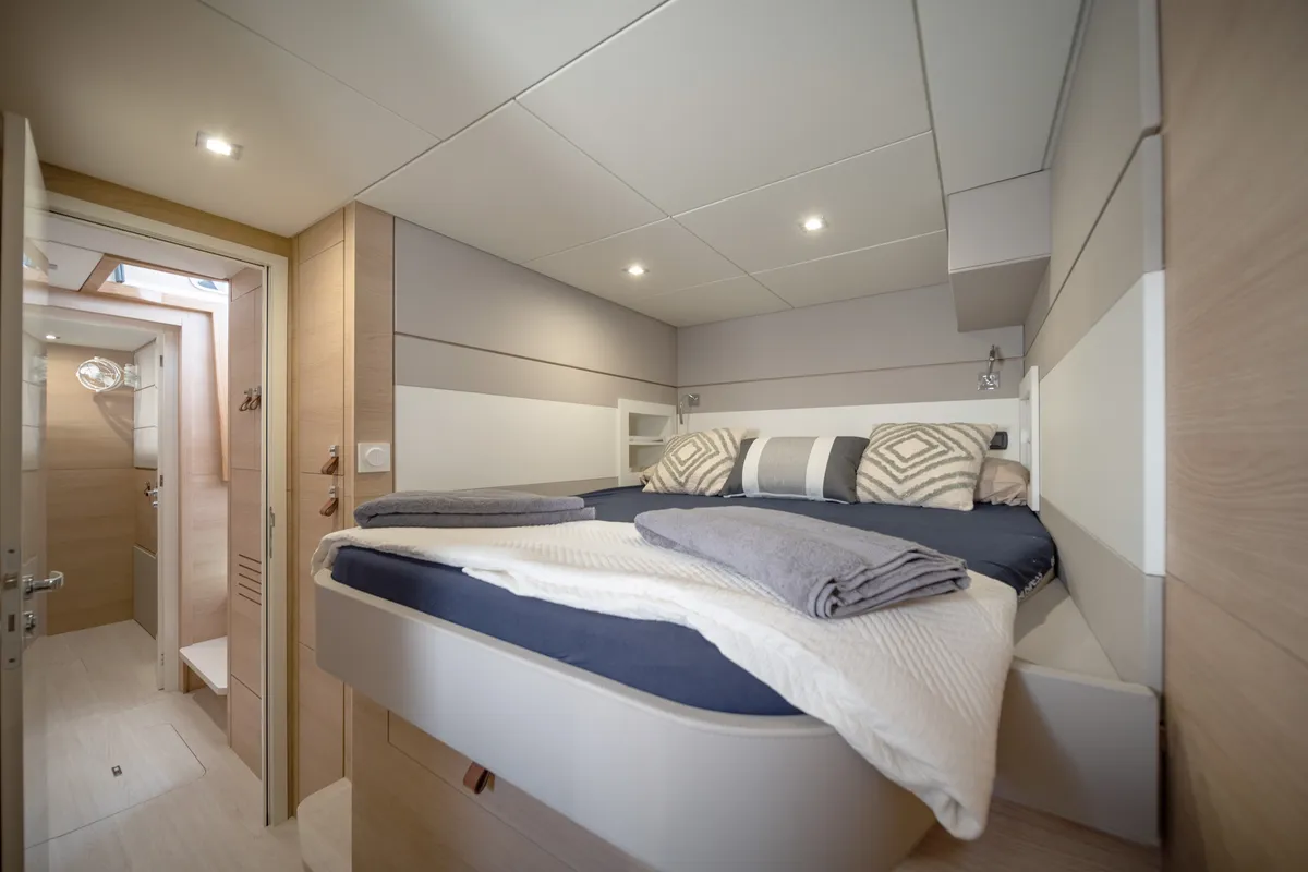 Carlota, a Aventura 45 catamaran at Dénia, Spain