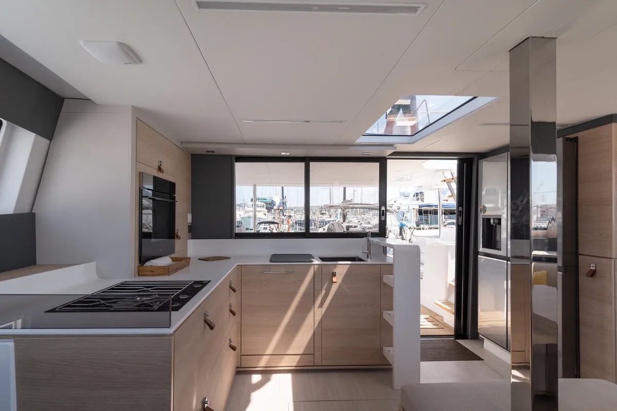Carlota, a Aventura 45 catamaran at Dénia, Spain