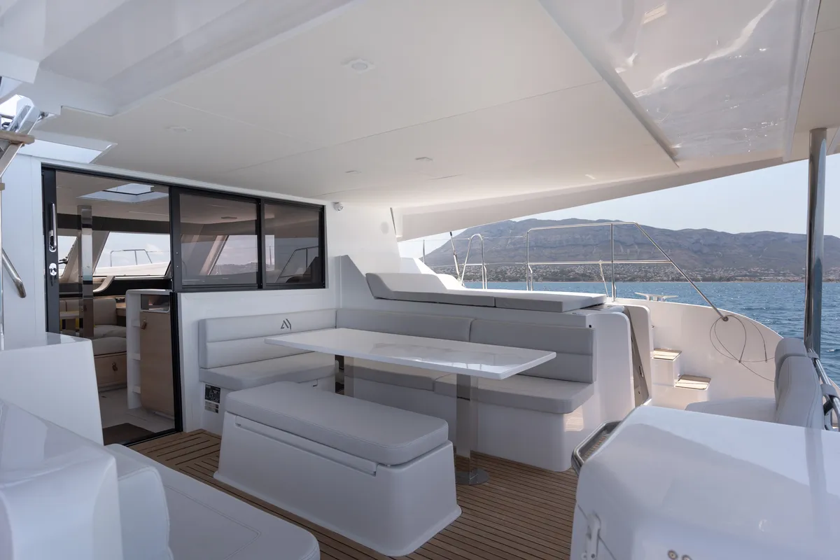 Carlota, a Aventura 45 catamaran at Dénia, Spain