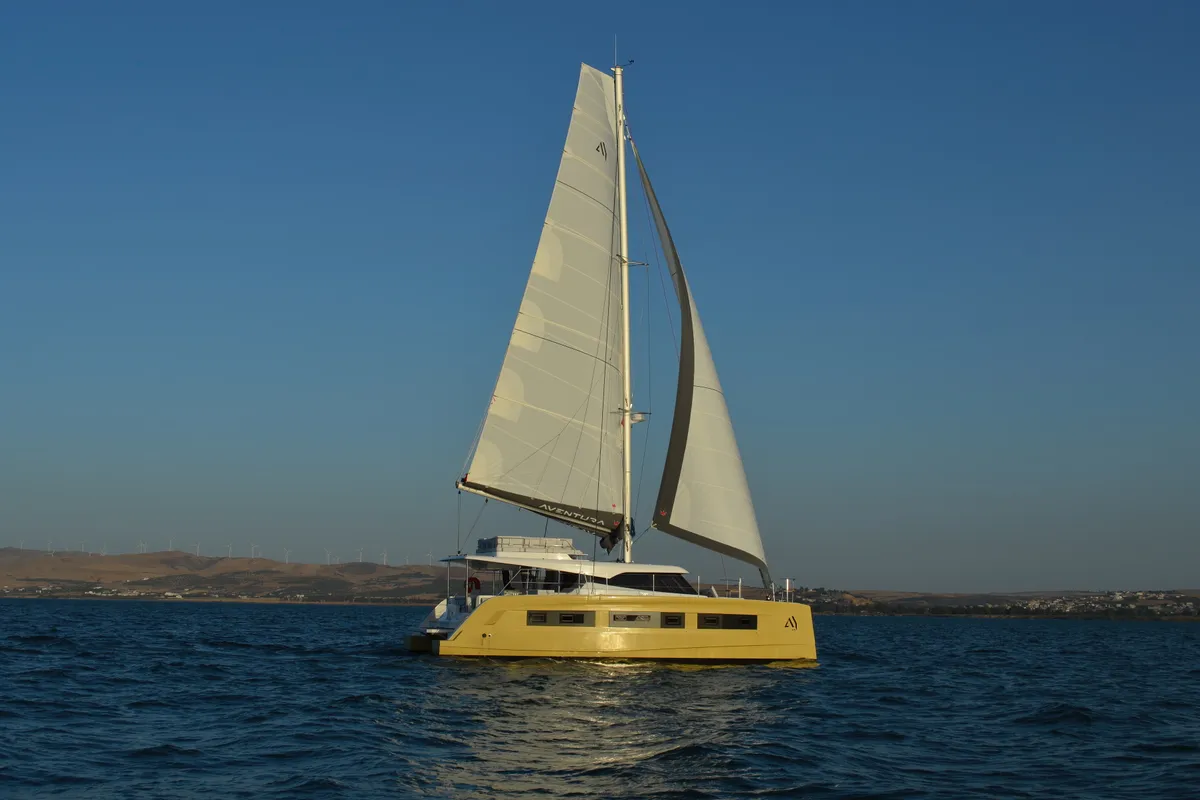 Carlota, a Aventura 45 catamaran at Dénia, Spain