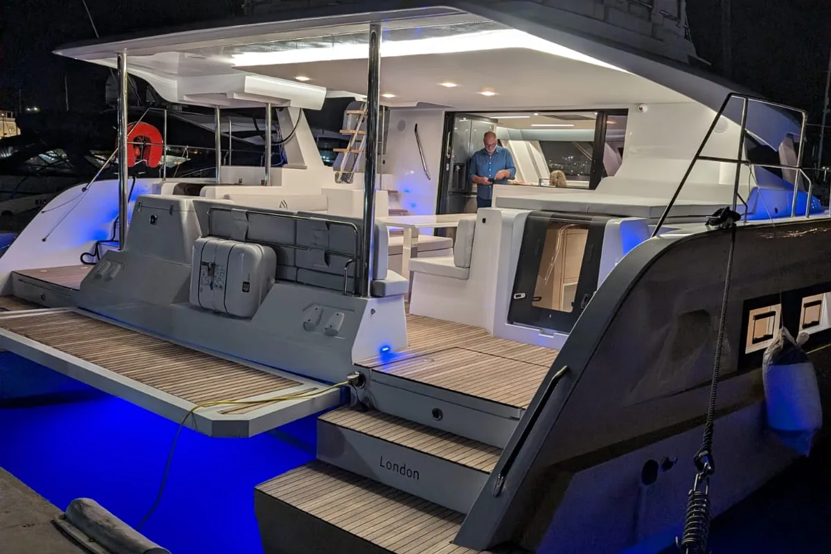 Carlota, a Aventura 45 catamaran at Dénia, Spain