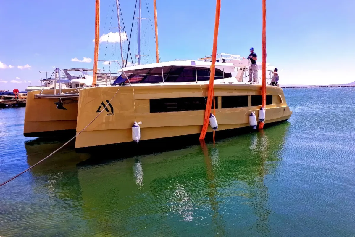 Carlota, a Aventura 45 catamaran at Dénia, Spain