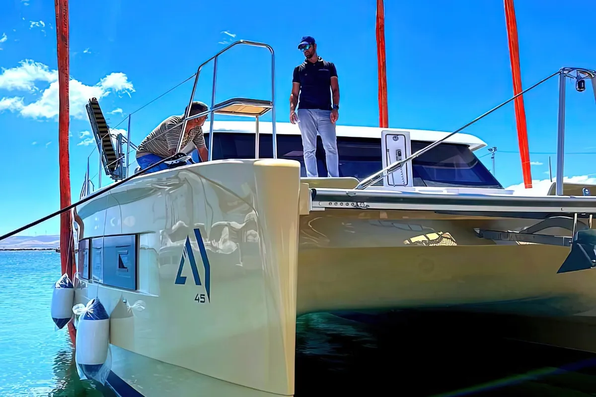 Carlota, a Aventura 45 catamaran at Dénia, Spain