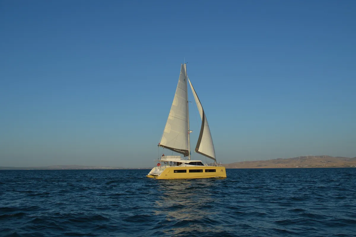 Carlota, a Aventura 45 catamaran at Dénia, Spain