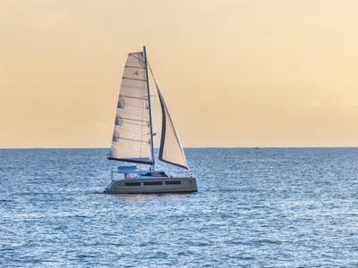 Carlota, a Aventura 45 catamaran at Dénia, Spain