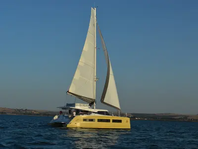 Carlota, a Aventura 45 catamaran at Dénia, Spain