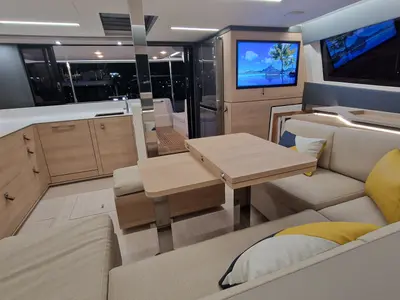 Carlota, a Aventura 45 catamaran at Dénia, Spain