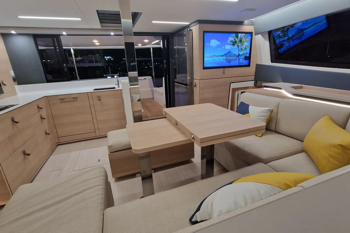Carlota, a Aventura 45 catamaran at Dénia, Spain