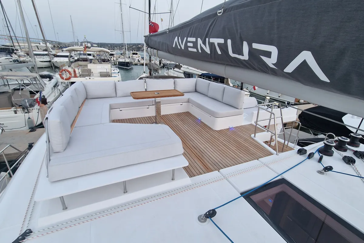 Carlota, a Aventura 45 catamaran at Dénia, Spain