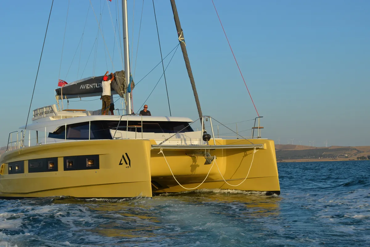 Carlota, a Aventura 45 catamaran at Dénia, Spain
