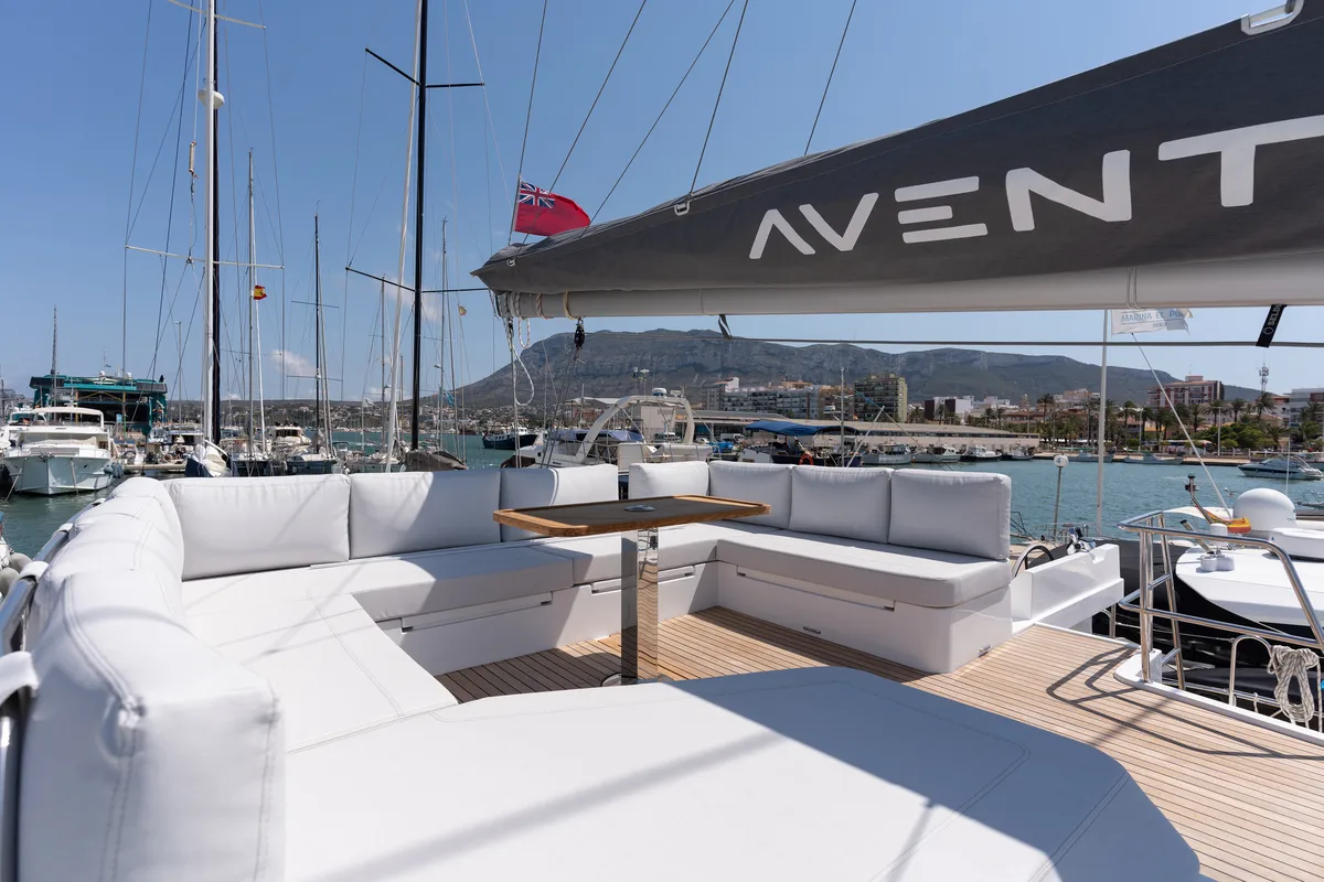 Carlota, a Aventura 45 catamaran at Dénia, Spain
