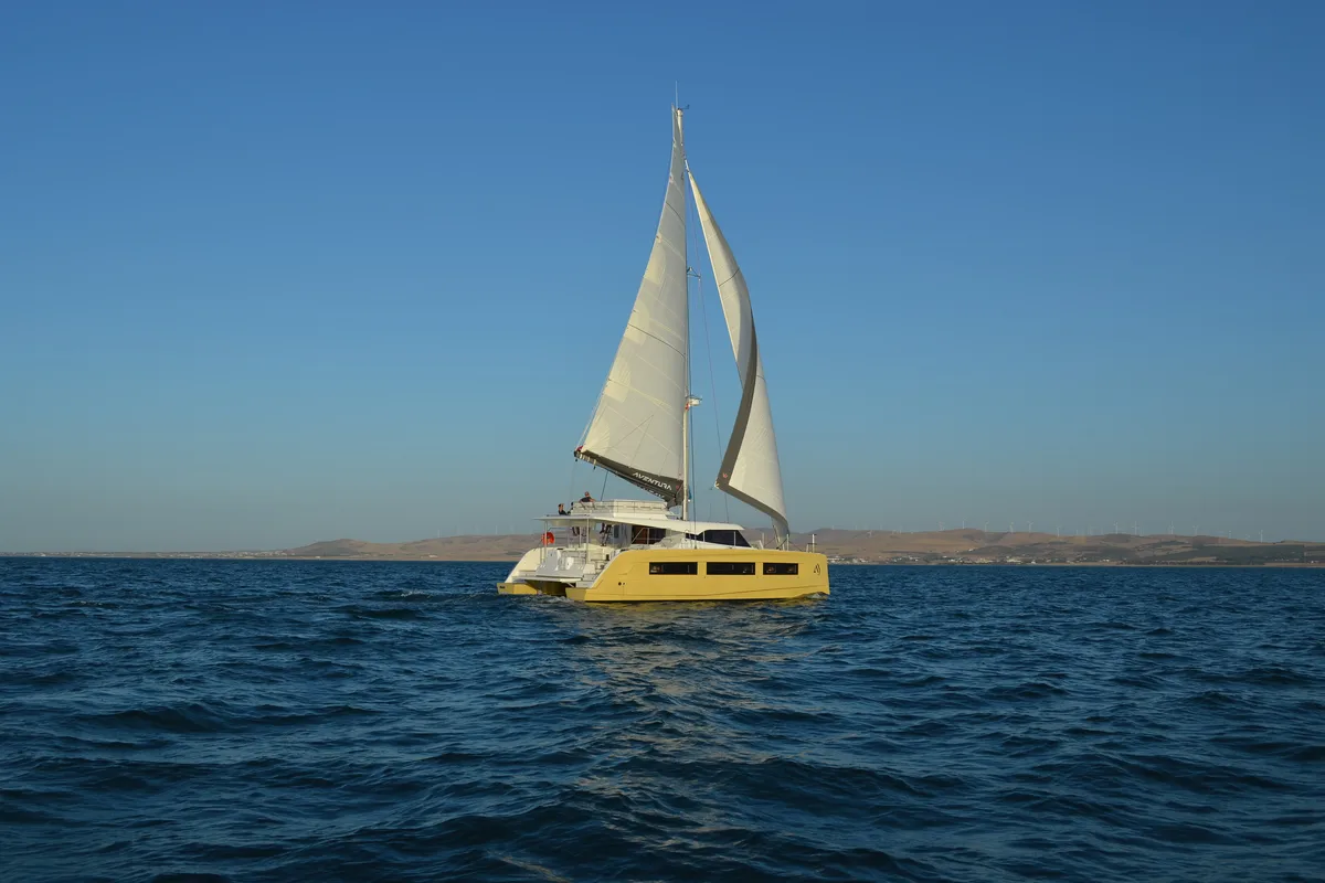 Carlota, a Aventura 45 catamaran at Dénia, Spain