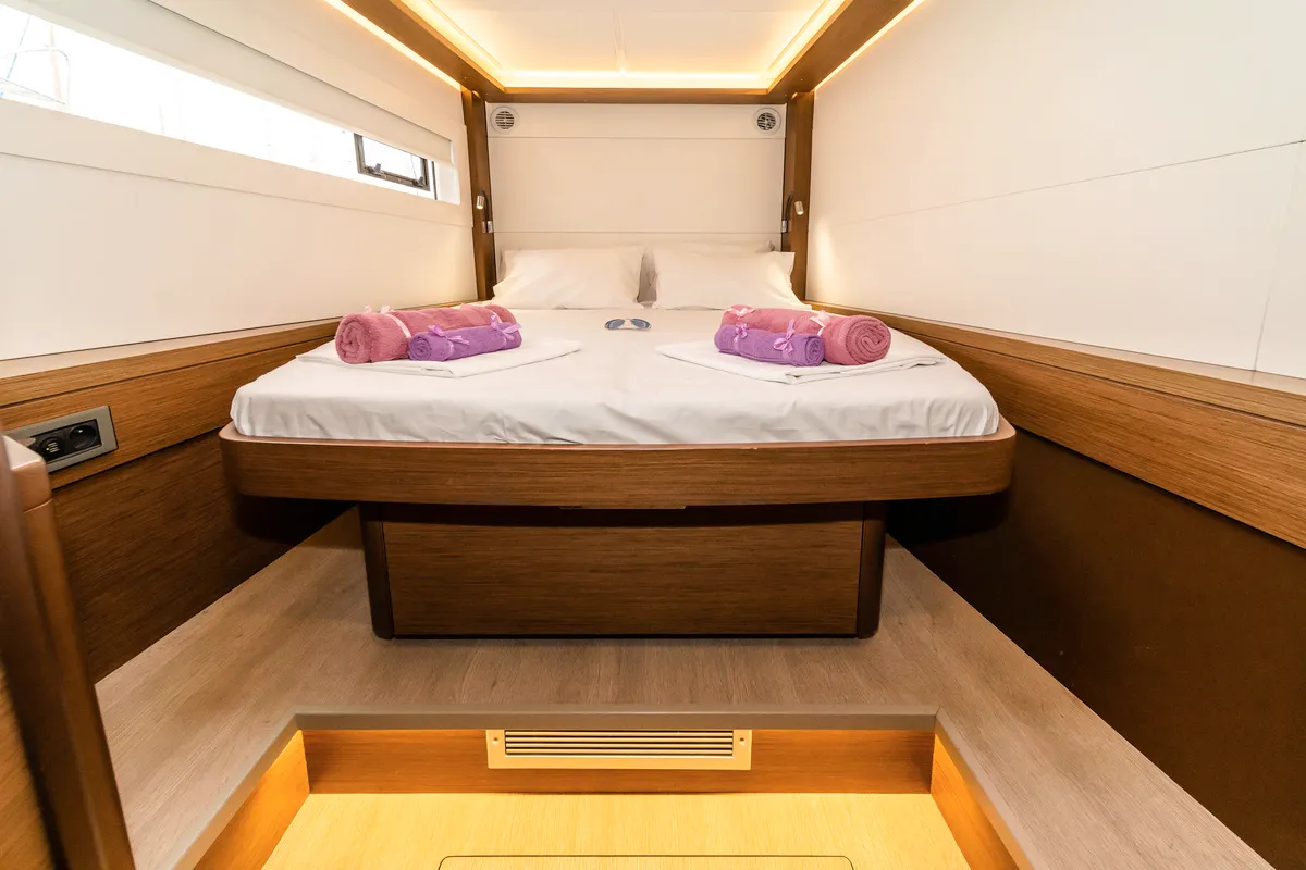 Cabin on Pegasus, a Lagoon 46 catamaran at Kos, Greece