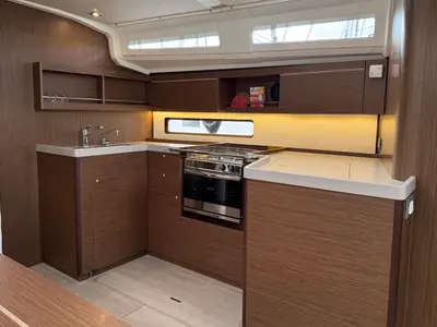 Galley of Hera, a Beneteau Oceanis 40.1 sailboat at Grad Biograd na Moru, Croatia