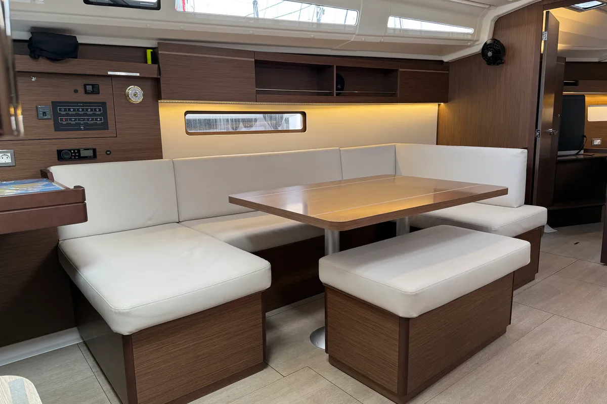 Salon of Hera, a Beneteau Oceanis 40.1 sailboat at Grad Biograd na Moru, Croatia