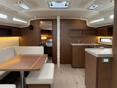 Salon of Hera, a Beneteau Oceanis 40.1 sailboat at Grad Biograd na Moru, Croatia