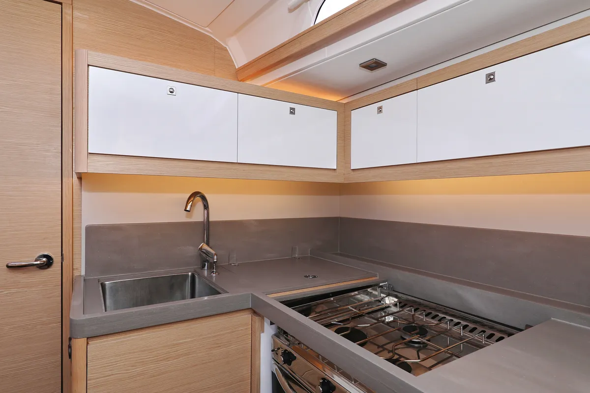 Galley of Odyssey, a Dufour 470 sailboat at Općina Sukošan, Croatia