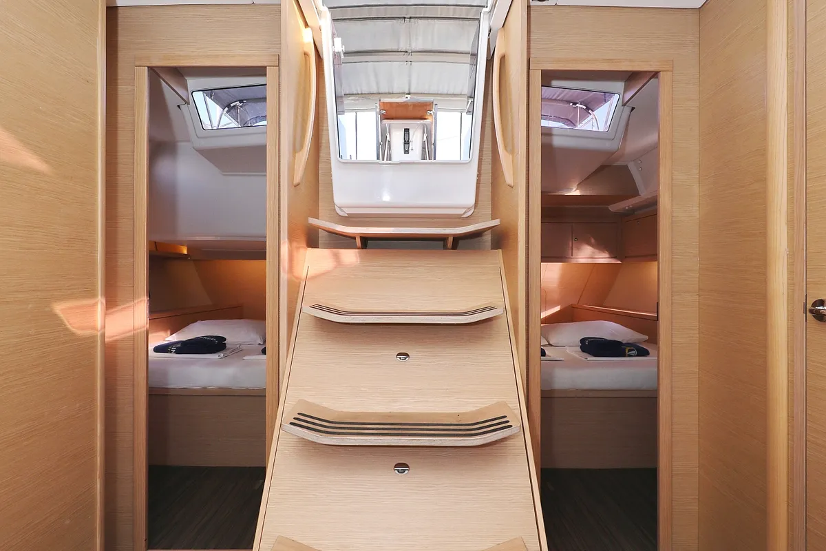 Cabin on Odyssey, a Dufour 470 sailboat at Općina Sukošan, Croatia