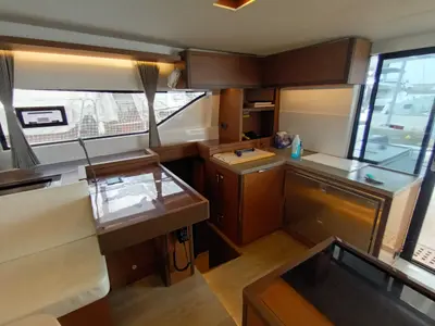 Galley of Icarus, a Lagoon 50 catamaran at Athens, Greece
