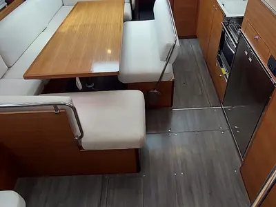 Galley of Moonlight, a Elan Impression 45.1 sailboat at Trogir, Croatia