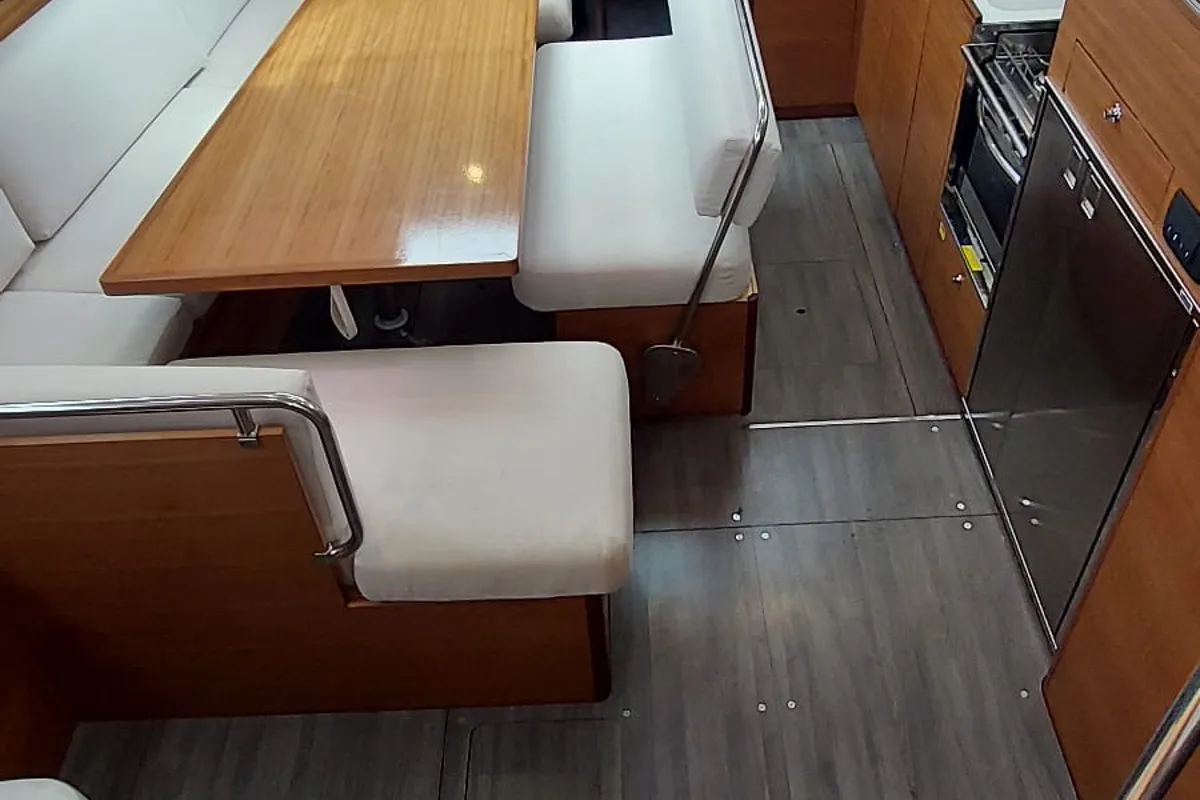 Galley of Moonlight, a Elan Impression 45.1 sailboat at Trogir, Croatia