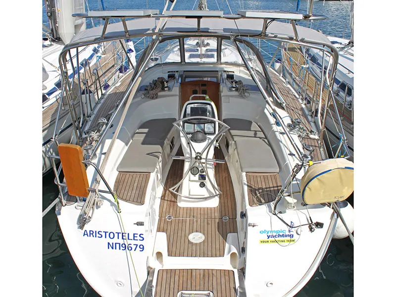 Exterior view of Aristoteles, a Bavaria 38 Cruiser sailboat at Lavreotiki Municipal Unit, Greece