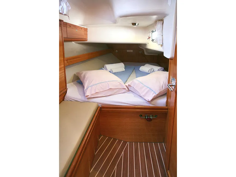 Cabin on Aristoteles, a Bavaria 38 Cruiser sailboat at Lavreotiki Municipal Unit, Greece