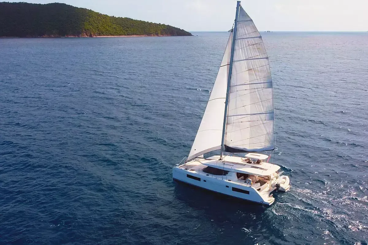 Exterior view of Tropical Squeeze, a Leopard 45 catamaran at Road Town, British Virgin Islands