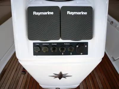 Cockpit of Red Marlin, a Jeanneau Sun Odyssey 490 sailboat at Marmaris, Turkey