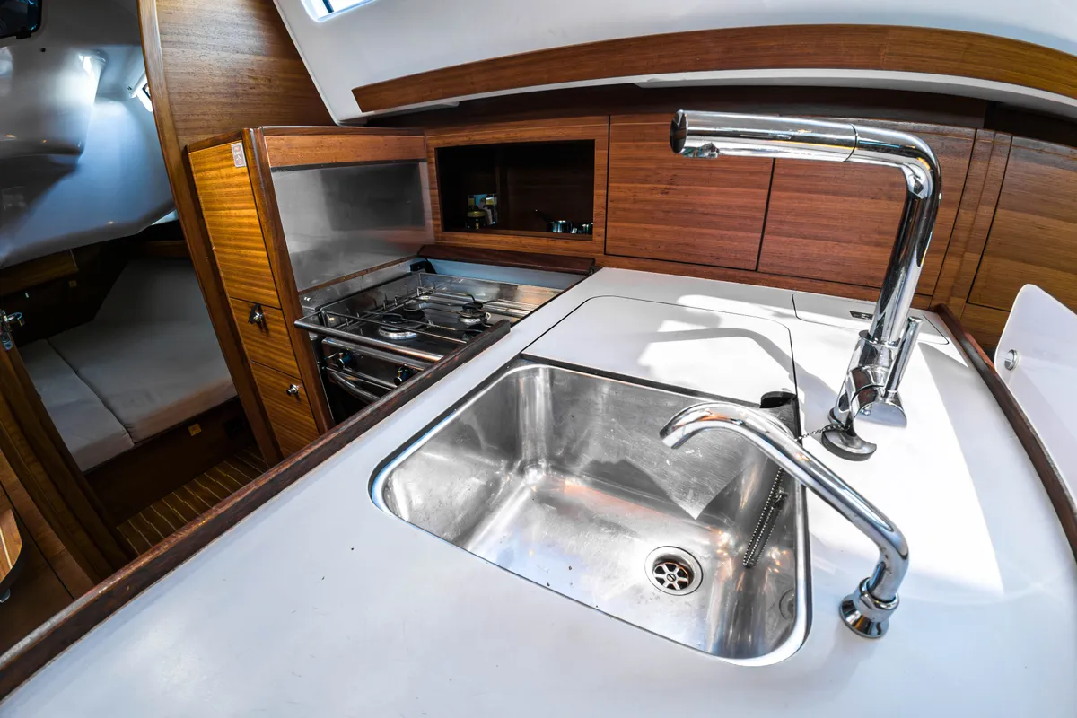Galley of Tamikaya, a Elan Impression 40.1 sailboat at Punat, Croatia
