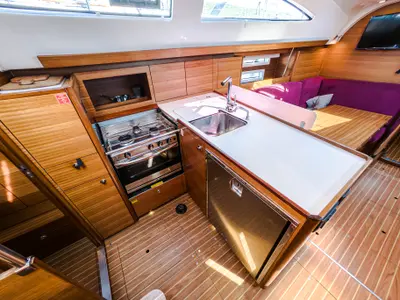 Galley of Tamikaya, a Elan Impression 40.1 sailboat at Punat, Croatia