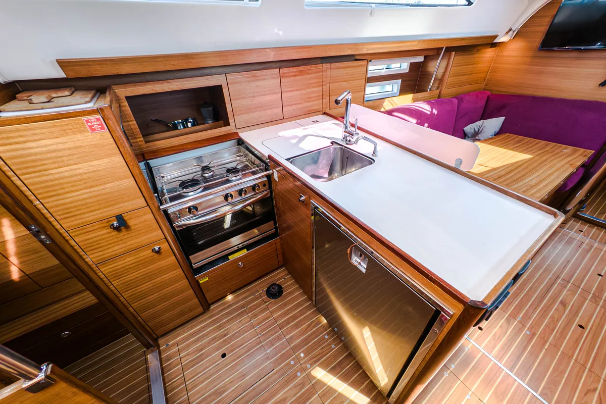 Galley of Tamikaya, a Elan Impression 40.1 sailboat at Punat, Croatia