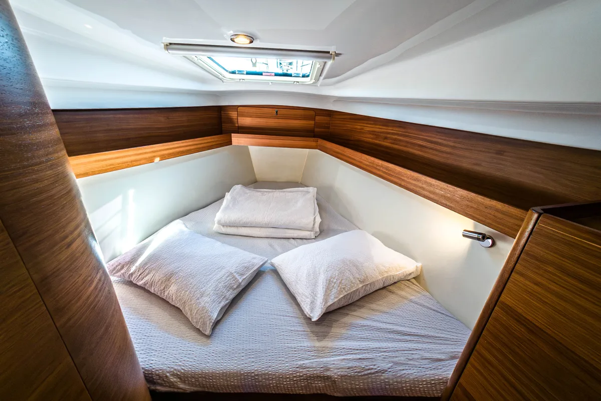 Cabin on Tamikaya, a Elan Impression 40.1 sailboat at Punat, Croatia