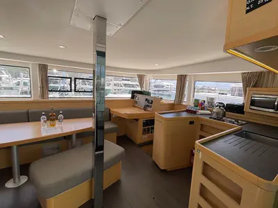 Galley of Moana, a Lagoon 42 catamaran at Road Town, British Virgin Islands