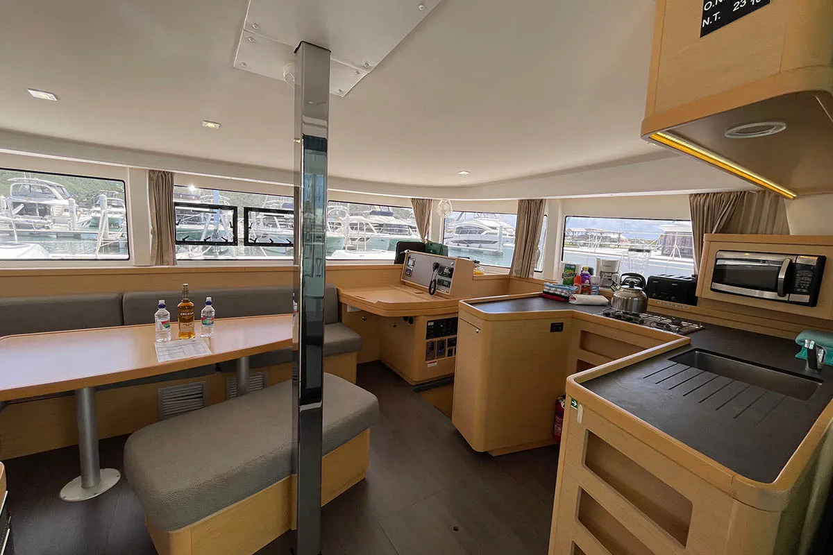 Galley of Moana, a Lagoon 42 catamaran at Road Town, British Virgin Islands