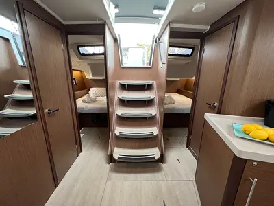 Cabin on Lella Belle, a Beneteau Oceanis 46.1 sailboat at Athens, Greece