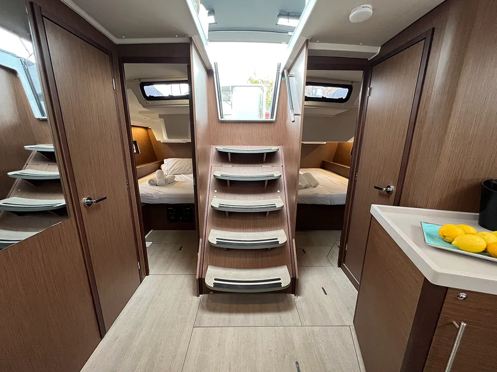 Cabin on Lella Belle, a Beneteau Oceanis 46.1 sailboat at Athens, Greece